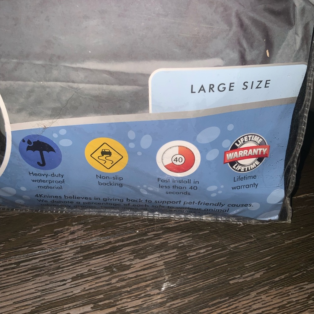 4Knines Split Cargo Car Seat Liner, Large - Picture 3 of 6